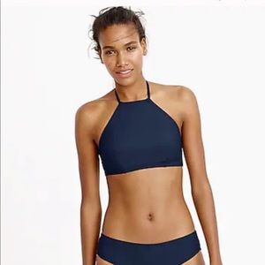 NWT J.Crew Cropped Halter Bikini Top
